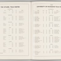 Program, University of Richmond vs. The Citadel, 1955