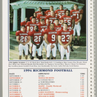 University of Richmond Football &#039;94 Media Guide.